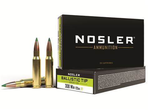 308win shooting the 168gr <strong>Nosler</strong> BT at 1K? Reason I ask is that my sons. . Nosler 125 grain ballistic tip 308 review